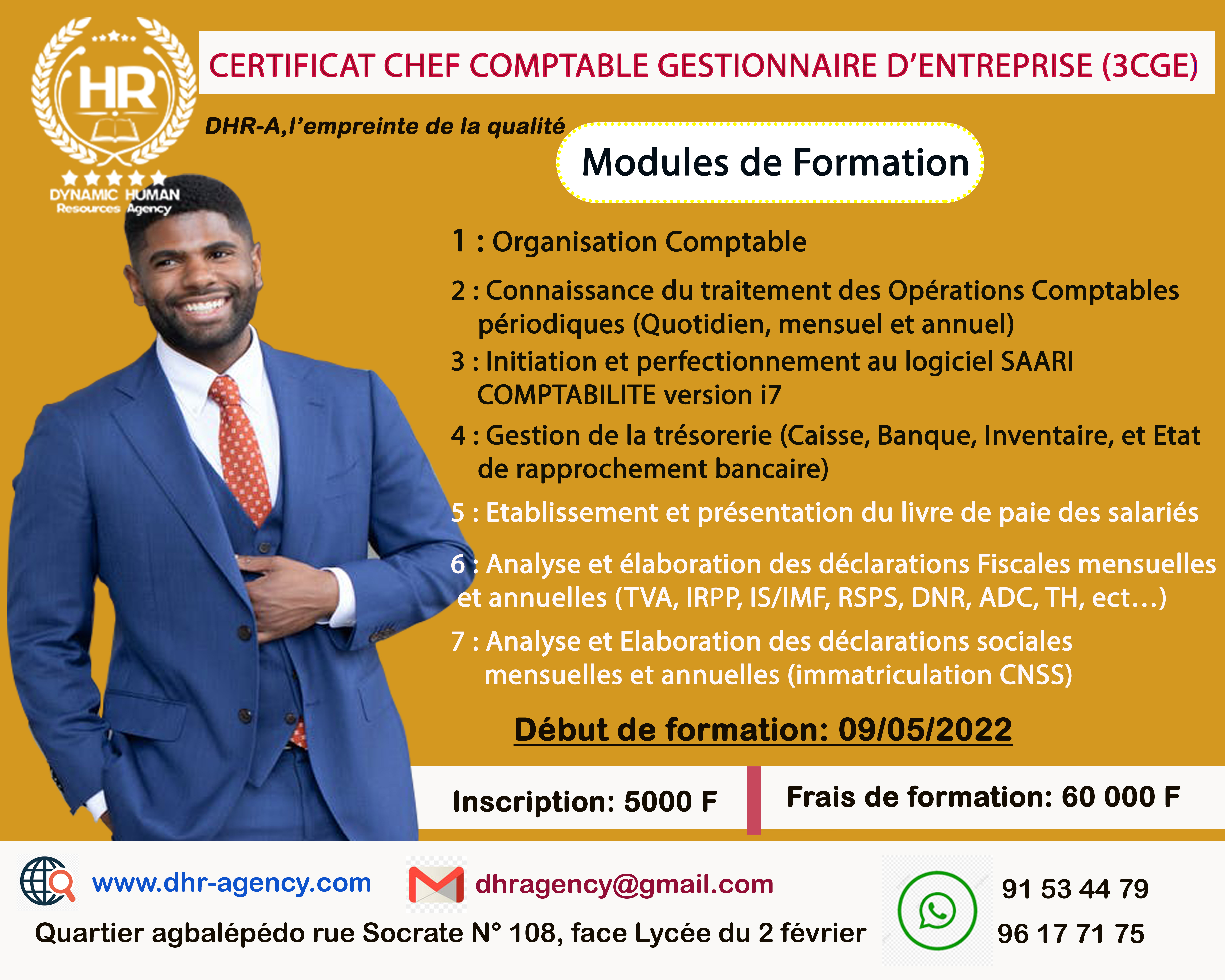 CERTIFICAT CHEF COMPTABLE GESTIONNAIRE D’ENTREPRISE (3CGE)